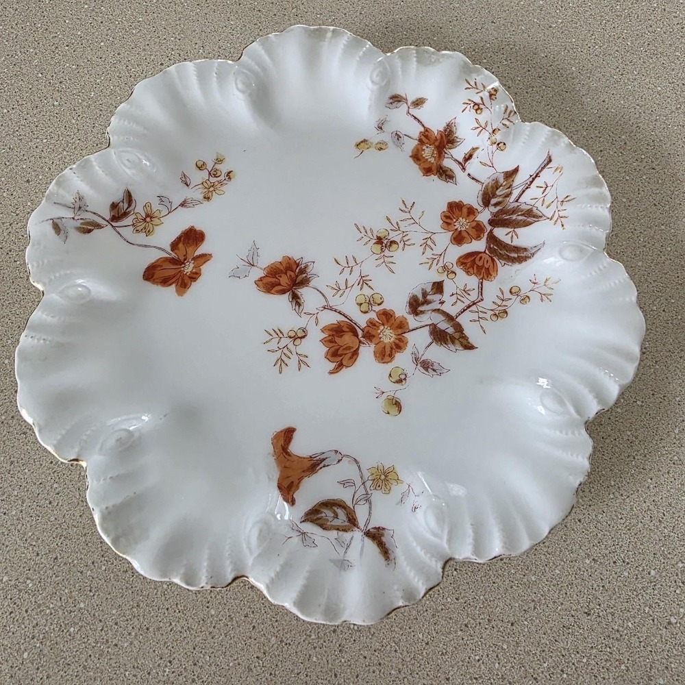 Antique Marx & Gutherz Carlsbad Austria Scalloped Edge 7.5" Salad Plate